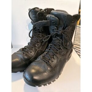 Tactical Research TR511 WP Black Leather Side Zip Combat Boots Mens 9R Vibram